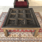 Indian Hand Carved Solid Wood Coffee Table C5